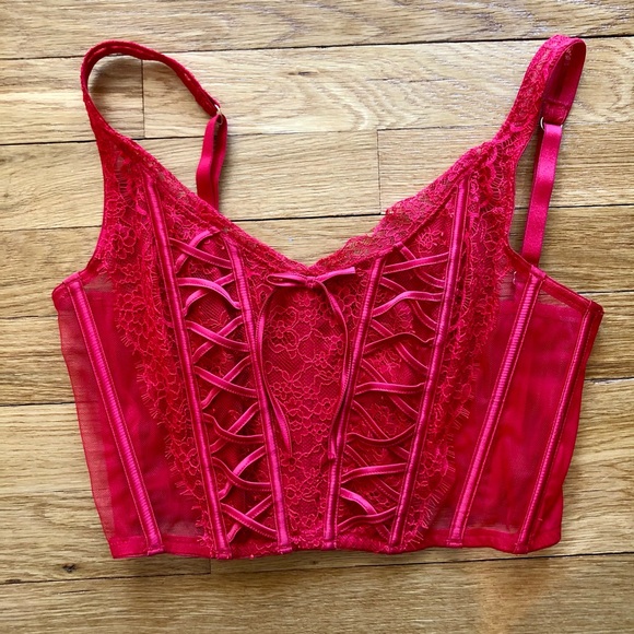 Victoria's Secret Other - Victoria’s Secret Unlined Lace Up Bra Top Lingerie